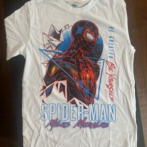 Marvel Spider-Man Miles Morales White and Red Tee